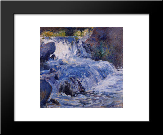 The Waterfall 20x24 Black Modern Wood Framed Art Print Poster by Twachtman, John Henry