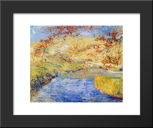 The Winding Brook 20x24 Black Modern Wood Framed Art Print Poster by Twachtman, John Henry