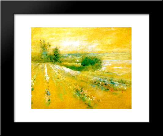Trees In A Nursery 20x24 Black Modern Wood Framed Art Print Poster by Twachtman, John Henry