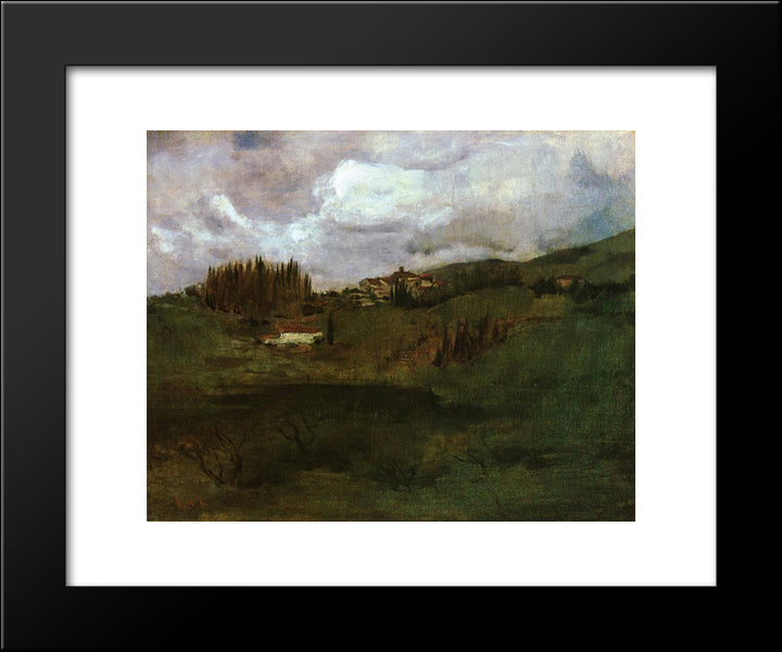 Tuscan Landscape 20x24 Black Modern Wood Framed Art Print Poster by Twachtman, John Henry