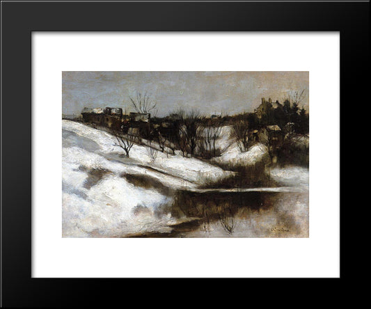 Twachtman'S Home, Avondale, Ohio 20x24 Black Modern Wood Framed Art Print Poster by Twachtman, John Henry