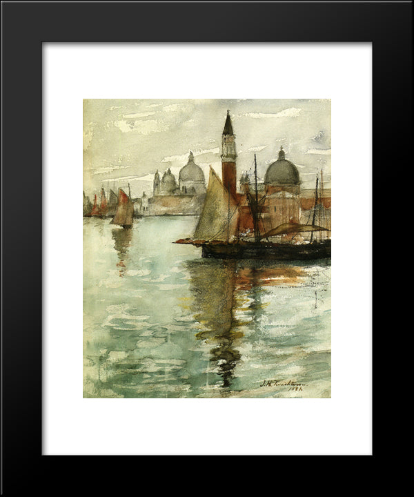 Venice 20x24 Black Modern Wood Framed Art Print Poster by Twachtman, John Henry