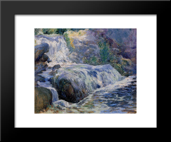 Waterfall 20x24 Black Modern Wood Framed Art Print Poster by Twachtman, John Henry
