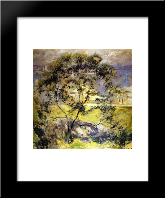 Wild Cherry Tree 20x24 Black Modern Wood Framed Art Print Poster by Twachtman, John Henry