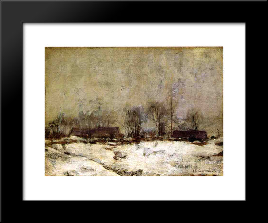 Winter Landscape, Cincinnati 20x24 Black Modern Wood Framed Art Print Poster by Twachtman, John Henry