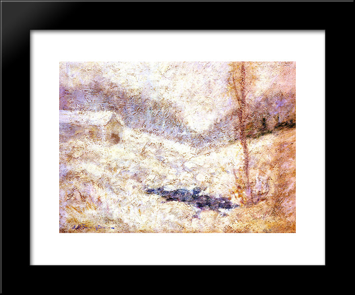 Winter Scene 20x24 Black Modern Wood Framed Art Print Poster by Twachtman, John Henry
