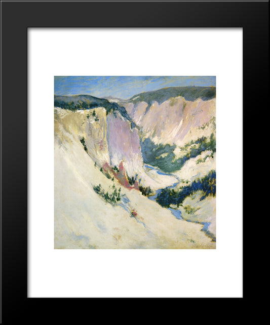 Yellowstone Park 20x24 Black Modern Wood Framed Art Print Poster by Twachtman, John Henry