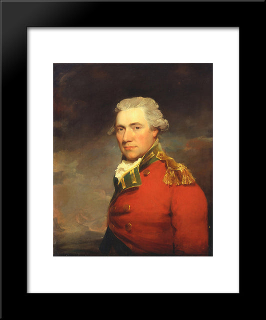 An Unknown British Officer 20x24 Black Modern Wood Framed Art Print Poster by Hoppner, John