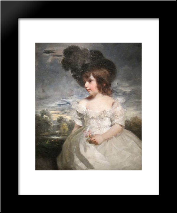Master Meyrick (William Henry Meyrick In Ruffled Infant'S Dress) 1793 20x24 Black Modern Wood Framed Art Print Poster by Hoppner, John
