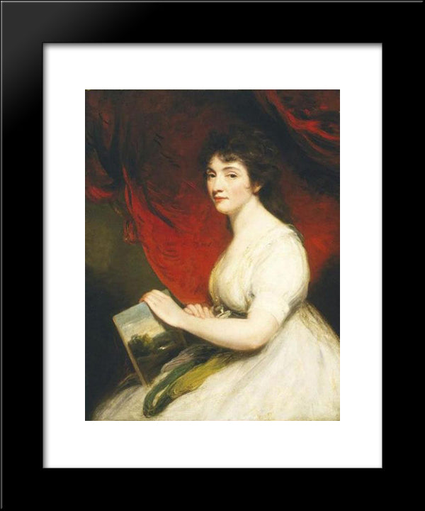 Miss Mary Linwood 20x24 Black Modern Wood Framed Art Print Poster by Hoppner, John