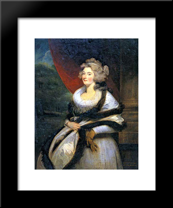 Mrs. Cholmondeley 20x24 Black Modern Wood Framed Art Print Poster by Hoppner, John