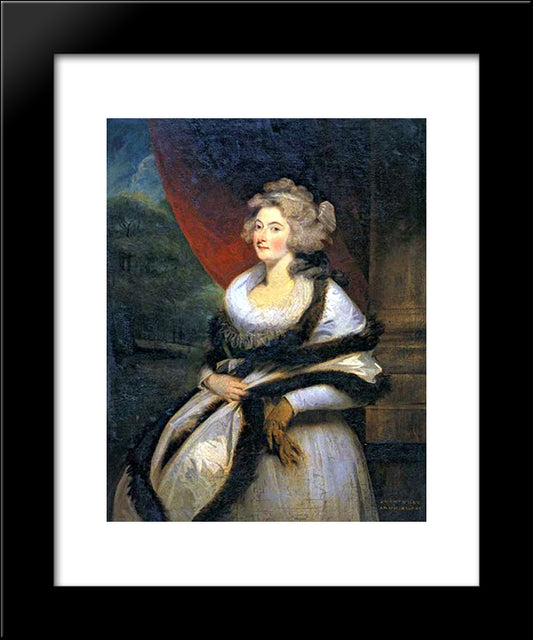 Mrs. Cholmondeley 20x24 Black Modern Wood Framed Art Print Poster by Hoppner, John