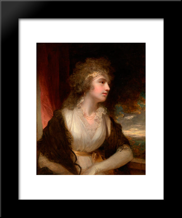 Portrait Of A Lady 20x24 Black Modern Wood Framed Art Print Poster by Hoppner, John