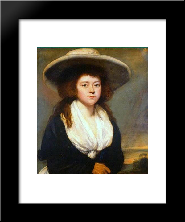 Portrait Of A Young Lady 20x24 Black Modern Wood Framed Art Print Poster by Hoppner, John
