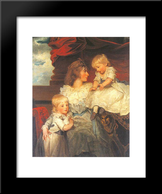 Portrait Of Harriet, Viscountess Duncannon With Her Sons 20x24 Black Modern Wood Framed Art Print Poster by Hoppner, John