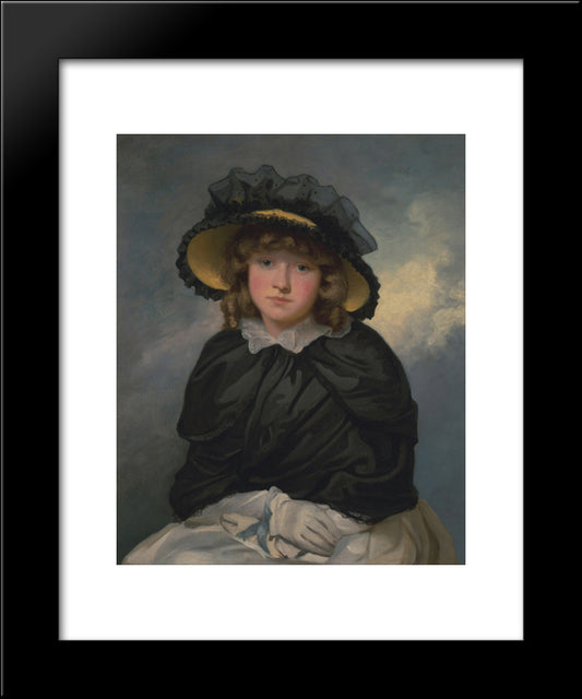 Portrait Of Louisa Lane, Called 'Cecilia' 20x24 Black Modern Wood Framed Art Print Poster by Hoppner, John