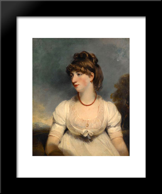 Portrait Of Miss Fisher 20x24 Black Modern Wood Framed Art Print Poster by Hoppner, John