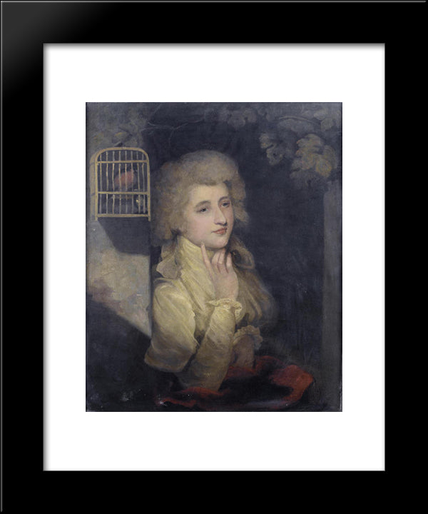 Portrait Of Mrs Young 20x24 Black Modern Wood Framed Art Print Poster by Hoppner, John