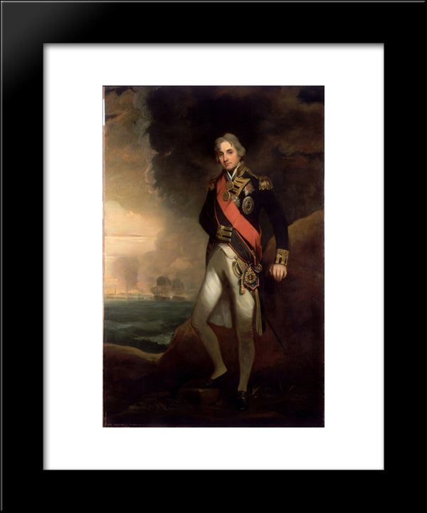 Rear-Admiral Sir Horatio Nelson 20x24 Black Modern Wood Framed Art Print Poster by Hoppner, John