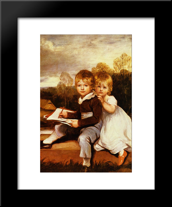 The Bowden Children 20x24 Black Modern Wood Framed Art Print Poster by Hoppner, John