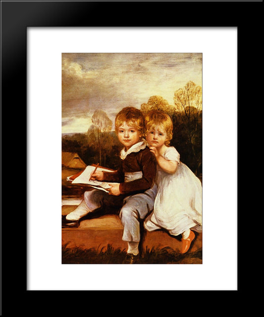 The Bowden Children 20x24 Black Modern Wood Framed Art Print Poster by Hoppner, John