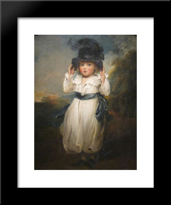 The Hon. Alicia Herbert As A Child 20x24 Black Modern Wood Framed Art Print Poster by Hoppner, John