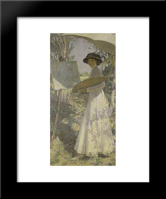 Mrs Lavery Sketching 20x24 Black Modern Wood Framed Art Print Poster by Lavery, John