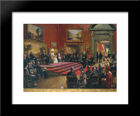 The Opening Of The Modern Foreign And Sargent Galleries At The Tate Gallery, 26 June 1926 20x24 Black Modern Wood Framed Art Print Poster by Lavery, John