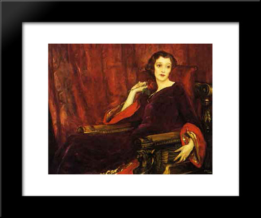The Red Rose 20x24 Black Modern Wood Framed Art Print Poster by Lavery, John