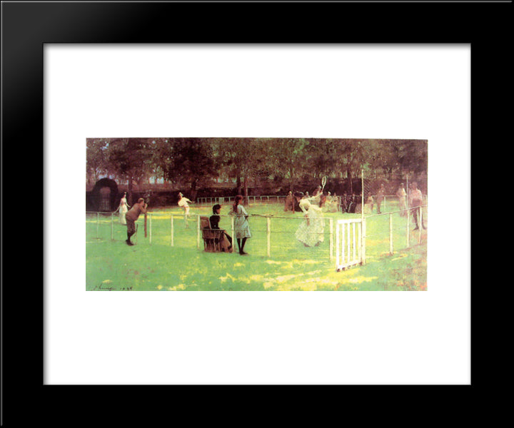 The Tennis Party 20x24 Black Modern Wood Framed Art Print Poster by Lavery, John