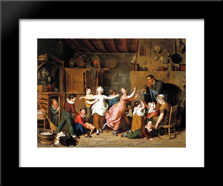 Blind Man's Bluff 20x24 Black Modern Wood Framed Art Print Poster by Krimmel, John Lewis