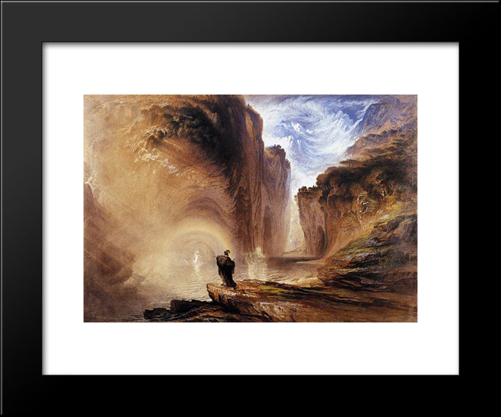 Manfred And The Alpine Witch 20x24 Black Modern Wood Framed Art Print Poster by Martin, John