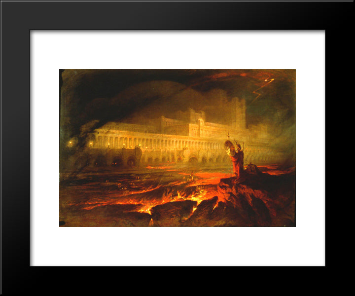 Pandemonium 20x24 Black Modern Wood Framed Art Print Poster by Martin, John