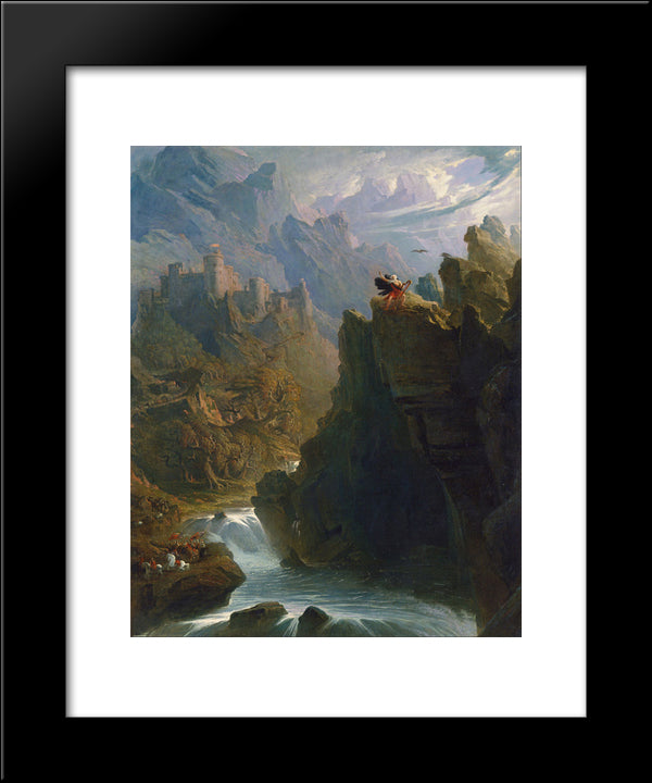 The Bard 20x24 Black Modern Wood Framed Art Print Poster by Martin, John