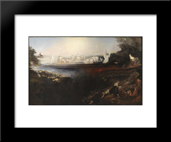 The Last Judgement 20x24 Black Modern Wood Framed Art Print Poster by Martin, John
