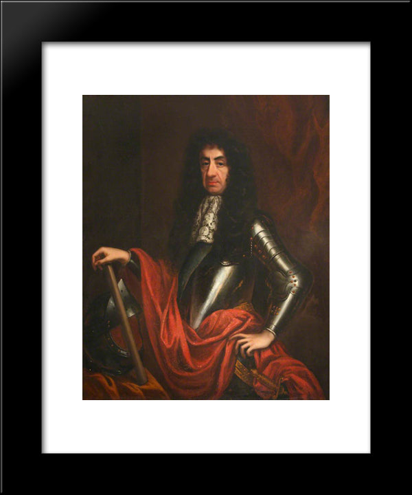 Charles Ii 20x24 Black Modern Wood Framed Art Print Poster by Riley, John