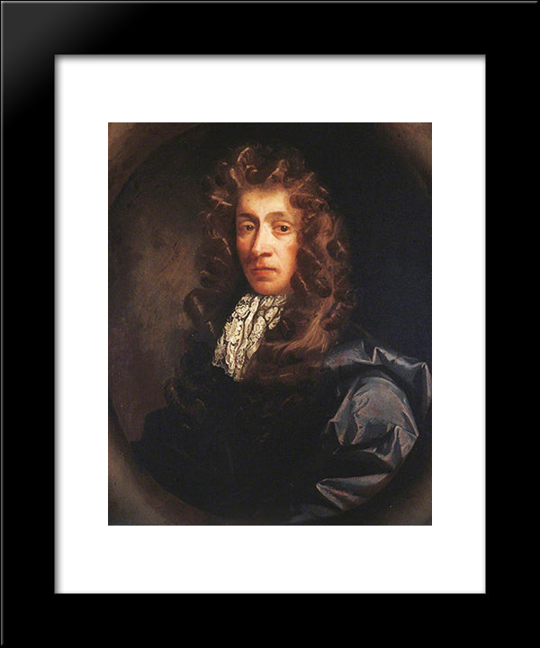 Portrait Of A Man 20x24 Black Modern Wood Framed Art Print Poster by Riley, John