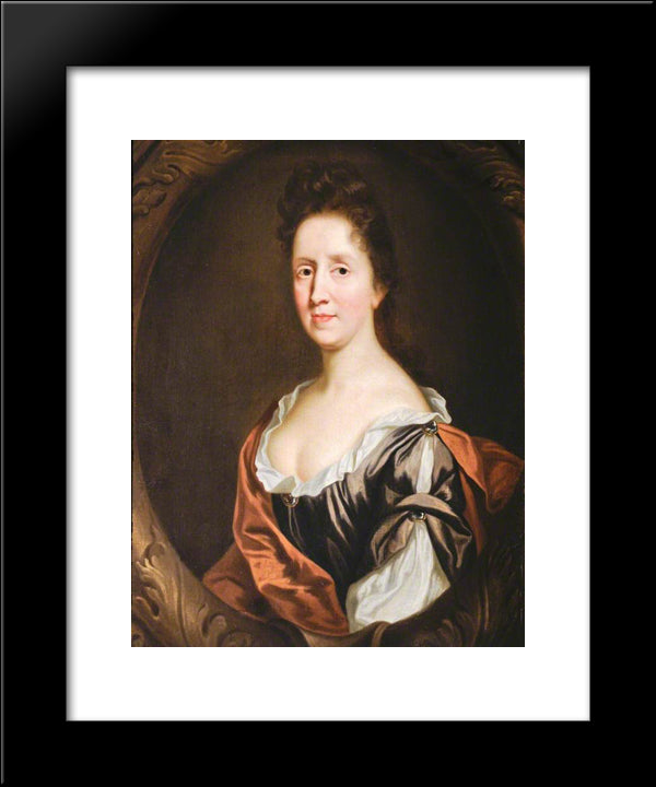 Portrait Of An Unknown Lady 20x24 Black Modern Wood Framed Art Print Poster by Riley, John