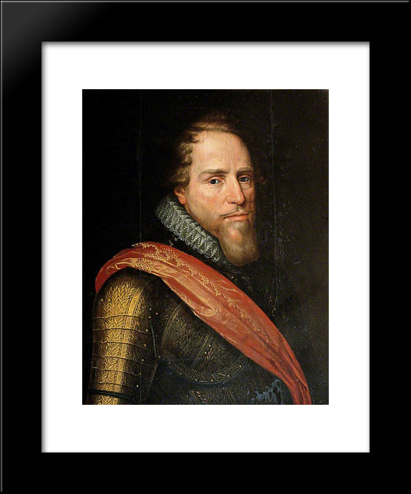 Prince Maurice Of Nassau, Prince Of Orange 20x24 Black Modern Wood Framed Art Print Poster by Riley, John