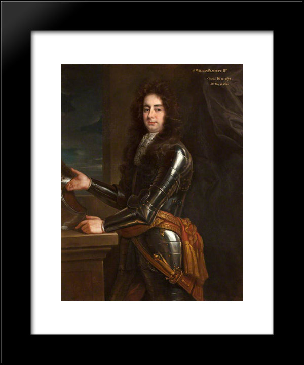 Probably Sir Edward Blackett 20x24 Black Modern Wood Framed Art Print Poster by Riley, John