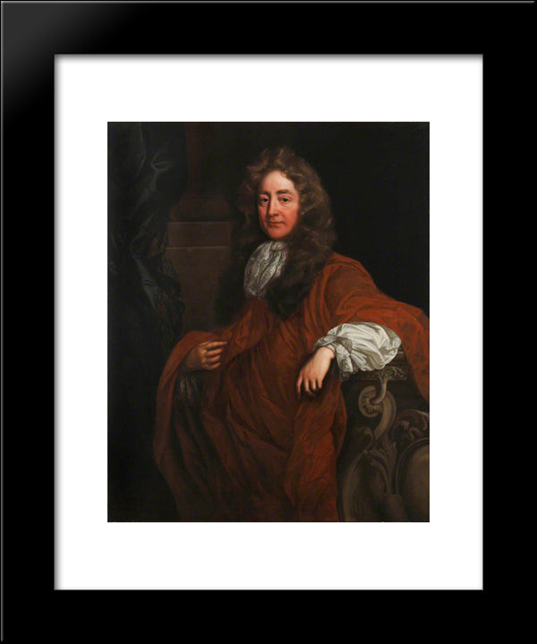 Sir Josiah Child, Bt, Mp 20x24 Black Modern Wood Framed Art Print Poster by Riley, John