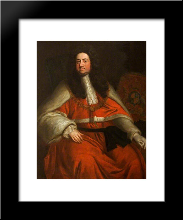 Sir Robert Eyre 20x24 Black Modern Wood Framed Art Print Poster by Riley, John