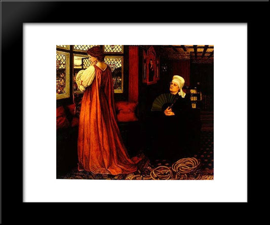 Juliet And Her Nurse 20x24 Black Modern Wood Framed Art Print Poster by Spencer Stanhope, John Roddam