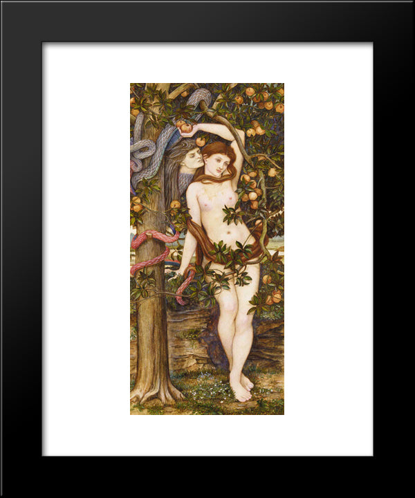 The Temptation Of Eve 20x24 Black Modern Wood Framed Art Print Poster by Spencer Stanhope, John Roddam