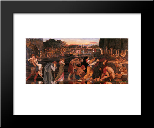 The Waters Of Lethe By The Plains Of Elysium 20x24 Black Modern Wood Framed Art Print Poster by Spencer Stanhope, John Roddam