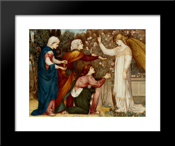 Why Seek Ye The Living Among The Dread (St Luke, Chapter Xiv, Verse 5) 20x24 Black Modern Wood Framed Art Print Poster by Spencer Stanhope, John Roddam