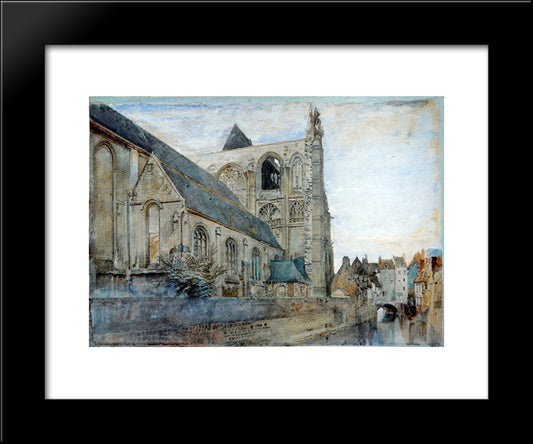 Abbeville Church Of St Wulfran 20x24 Black Modern Wood Framed Art Print Poster by Ruskin, John