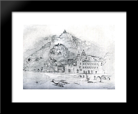 Amalfi 20x24 Black Modern Wood Framed Art Print Poster by Ruskin, John