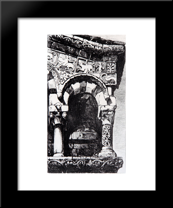 Arch From The Facade Of The Church Of San Michele 20x24 Black Modern Wood Framed Art Print Poster by Ruskin, John