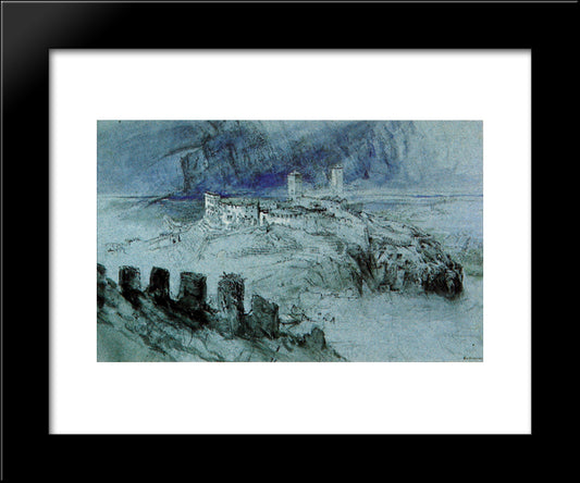 Bellinzona 20x24 Black Modern Wood Framed Art Print Poster by Ruskin, John